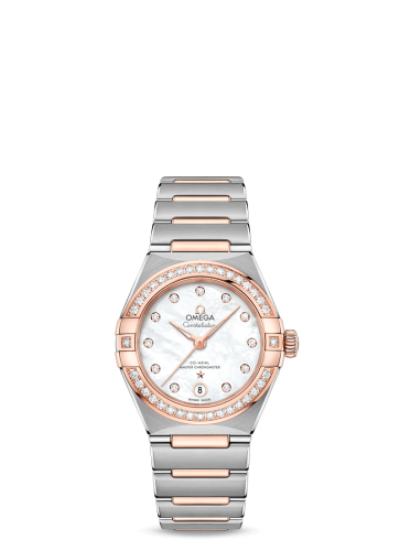 Omega Constellation Manhattan 29 Co-Axial Master Chronometer Stainless Steel / Sedna Gold / MOP / Diamond 131.25.29.20.55.001
