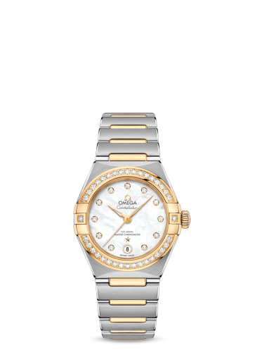 Omega Constellation Manhattan 29 Co-Axial Master Chronometer Stainless Steel / Yellow Gold / MOP / Diamond 131.25.29.20.55.002