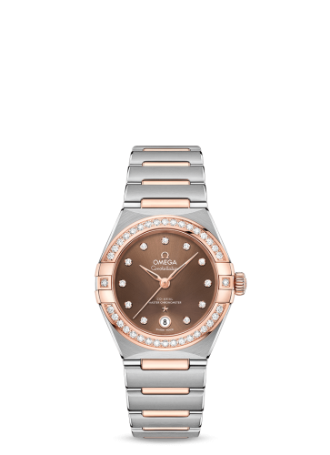 Omega Constellation Manhattan 29 Co-Axial Master Chronometer Stainless Steel / Sedna Gold / Brown Diamond / Diamond 131.25.29.20.63.001