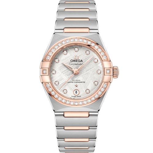 Omega Constellation Manhattan 29 Co-Axial Master Chronometer Stainless Steel - Sedna Gold - Diamond / Silver Meteorite 131.25.29.20.99.001