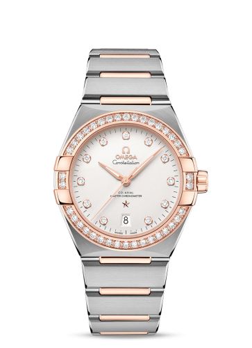 Omega Constellation Master Chronometer 39 Stainless Steel / Sedna - Diamond / Silver / Bracelet 131.25.39.20.52.001