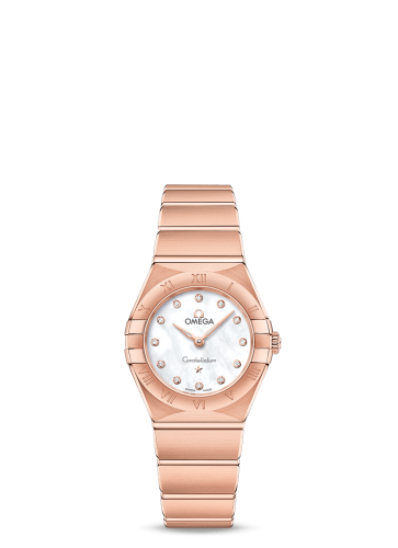 Omega Constellation Manhattan 25 Quartz Sedna Gold / MOP 131.50.25.60.55.001