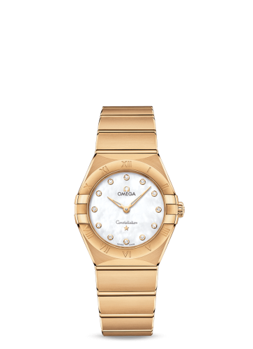 Omega Constellation Manhattan 28 Quartz Yellow Gold / MOP 131.50.28.60.55.002