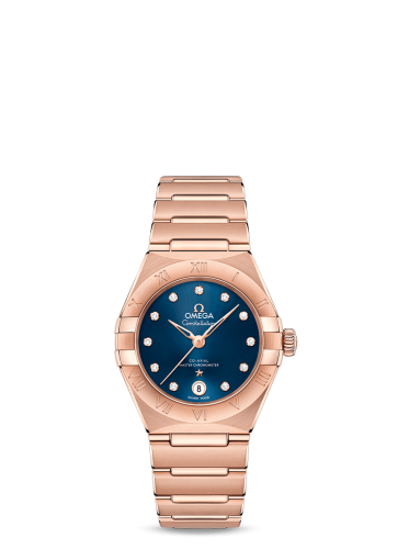 Omega Constellation Manhattan 29 Co-Axial Master Chronometer Sedna Gold / Blue 131.50.29.20.53.001