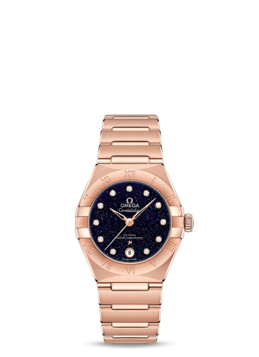 Omega Constellation Manhattan 29 Co-Axial Master Chronometer Sedna Gold / Aventurine 131.50.29.20.53.003