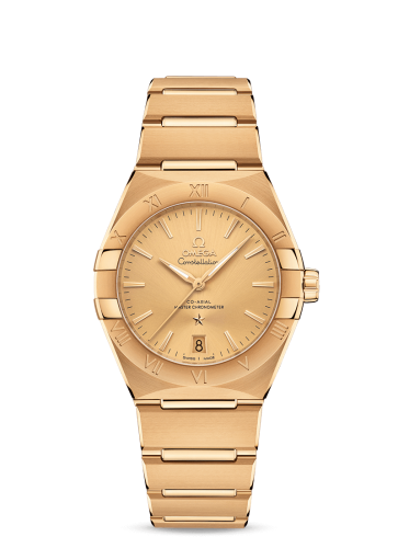 Omega Constellation Master Chronometer 36 Yellow Gold / Champagne / Bracelet 131.50.36.20.08.001