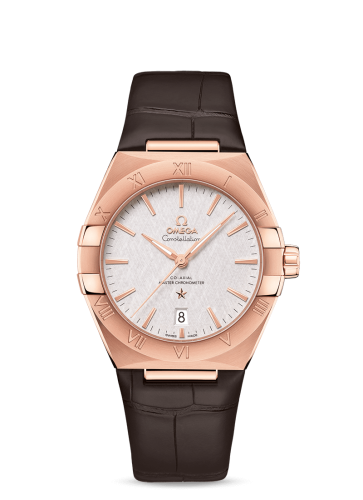 Omega Constellation Master Chronometer 39 Sedna / Silver / Alligator 131.53.39.20.02.001