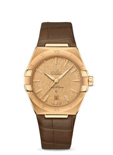 Omega Constellation Master Chronometer 39 Yellow Gold / Champagne / Alligator 131.53.39.20.08.001