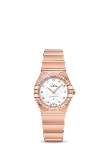 Omega Constellation Manhattan 25 Quartz Sedna Gold / MOP / Diamond 131.55.25.60.55.001