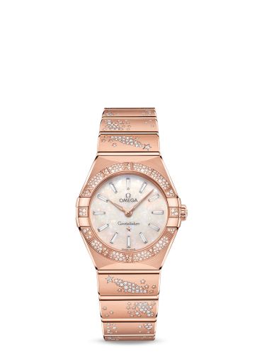 Omega Constellation Manhattan 28 Quartz Sedna Gold / MOP - Diamond / Diamond 131.55.28.60.99.001