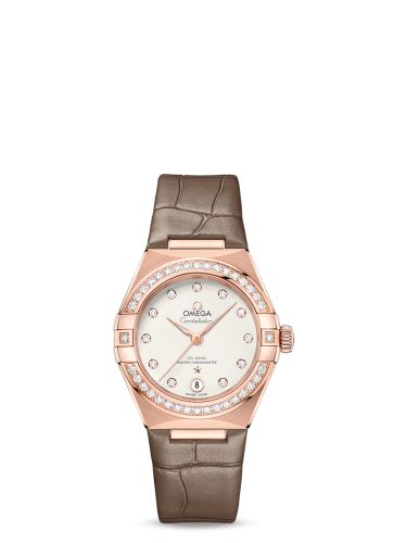 Omega Constellation Manhattan 29 Co-Axial Master Chronometer Sedna Gold / Diamond / Silver - Diamond 131.58.29.20.52.002