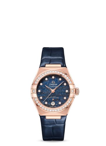 Omega Constellation Manhattan 29 Co-Axial Master Chronometer Sedna Gold / Diamond / Blue Aventurine 131.58.29.20.99.006