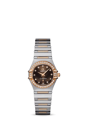 Omega Constellation Quartz 22.5 '95 Stainless Steel / Red Gold / Diamond / Brown 1360.60.00
