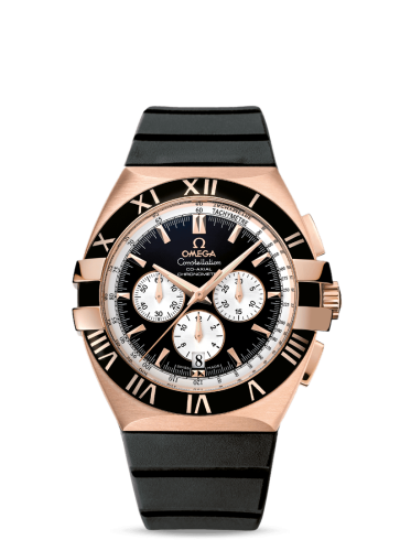Omega Constellation Co-Axial 41 Chronograph Double Eagle Red Gold / Black / Rubber 1619.51.91