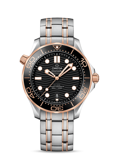 Omega Seamaster Diver 300M Master Co-Axial 42 Stainless Steel / Sedna Gold / Black / Bracelet 210.20.42.20.01.001