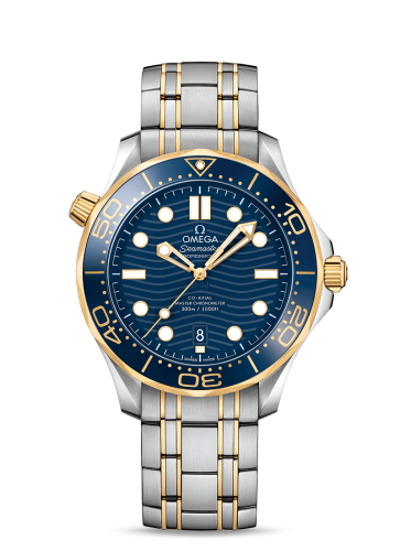 Omega Seamaster Diver 300M Master Co-Axial 42 Stainless Steel / Yellow Gold / Blue / Bracelet 210.20.42.20.03.001