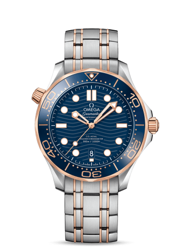 Omega Seamaster Diver 300M Master Co-Axial 42 Stainless Steel / Sedna Gold / Blue / Bracelet 210.20.42.20.03.002