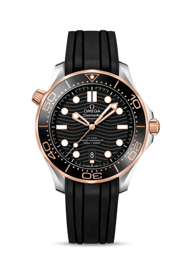 Omega Seamaster Diver 300M Master Co-Axial 42 Stainless Steel / Sedna Gold / Black / Rubber 210.22.42.20.01.002