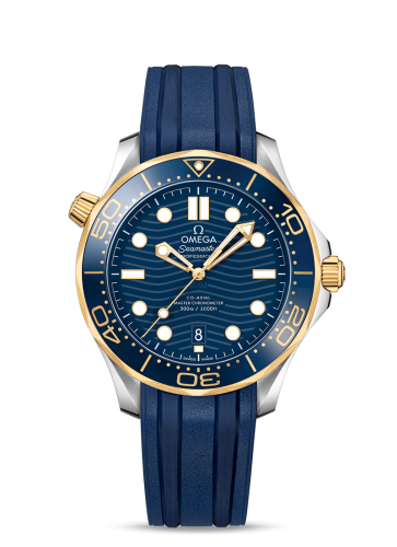 Omega Seamaster Diver 300M Master Co-Axial 42 Stainless Steel / Yellow Gold / Blue / Rubber 210.22.42.20.03.001