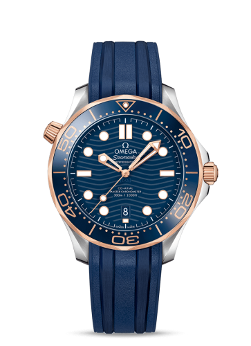 Omega Seamaster Diver 300M Master Co-Axial 42 Stainless Steel / Sedna Gold / Blue / Rubber 210.22.42.20.03.002