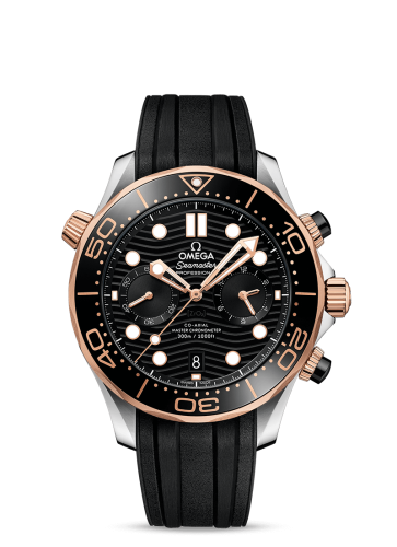 Omega Seamaster Diver 300M Master Co-Axial 44 Chronograph Stainless Steel / Sedna Gold / Black / Rubber 210.22.44.51.01.001