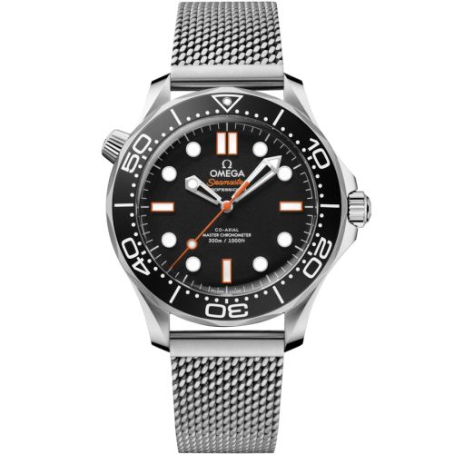Omega Seamaster Diver 300M Master Co-Axial 42 No-Date Stainless Steel / Black - Orange / Mesh 210.30.42.20.01.018