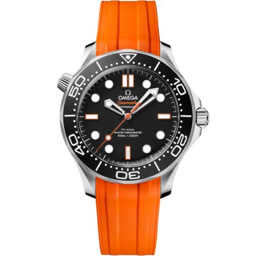 Omega Seamaster Diver 300M Master Co-Axial 42 No-Date Stainless Steel / Black - Orange / Rubber 210.32.42.20.01.006