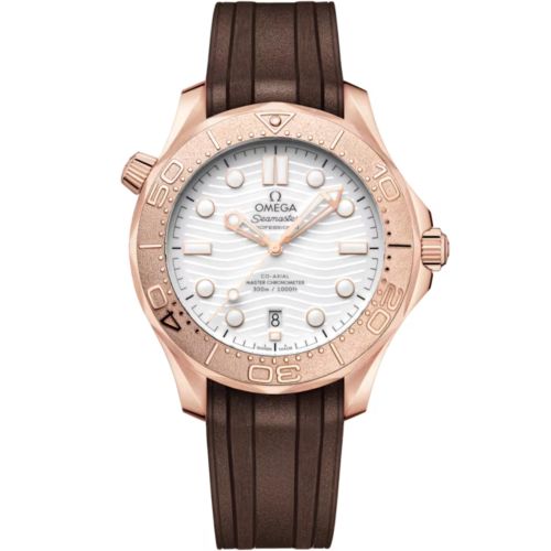 Omega Seamaster Diver 300M Master Co-Axial 42 Sedna Gold / White / Rubber 210.52.42.20.04.001