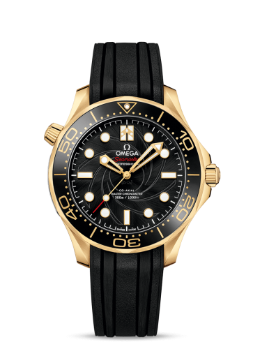 Omega Seamaster Diver 300M Master Co-Axial 42 James Bond Yellow Gold / Black / Rubber 210.62.42.20.01.001
