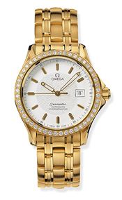 Omega Seamaster 120M Automatic 36.25 Yellow Gold / Diamond / White 2105.21.00