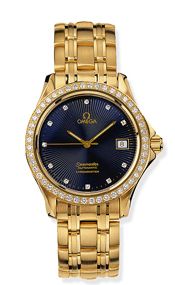 Omega Seamaster 120M Automatic 36.25 Yellow Gold / Diamond / Blue 2105.45.00