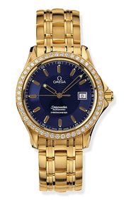 Omega Seamaster 120M Automatic 36.25 Yellow Gold / Diamond / Blue 2105.81.00
