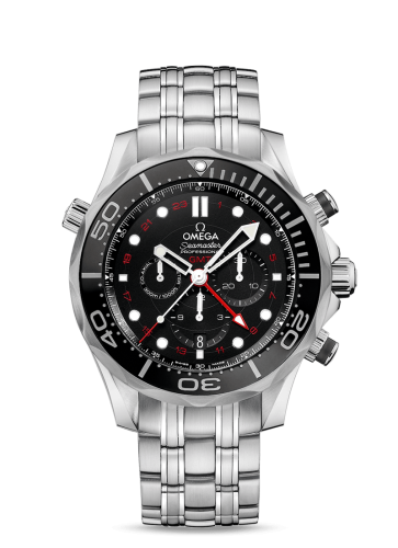 Omega Seamaster Diver 300M Co-Axial 44 GMT Chronograph Stainless Steel / Black / Bracelet 212.30.44.52.01.001