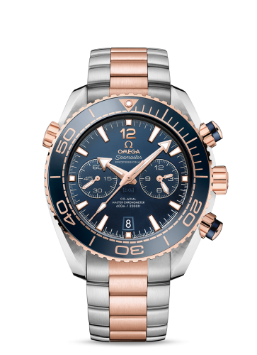 Omega Seamaster Planet Ocean 600M Co-Axial 45.5 Master Chronometer Chronograph Stainless Steel / Sedna Gold / Blue / Bracelet 215.20.46.51.03.001
