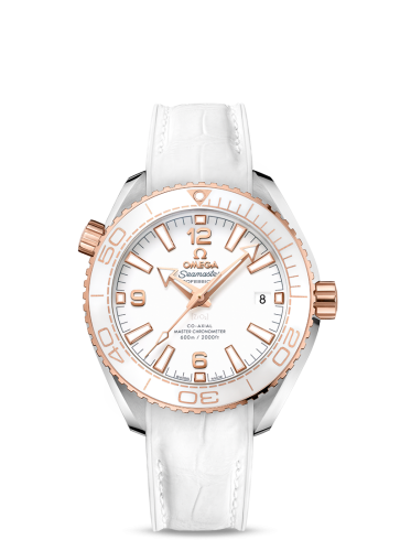 Omega Seamaster Planet Ocean 600M Co-Axial 39.5 Master Chronometer Stainless Steel / Sedna Gold / White / Alligator 215.23.40.20.04.001