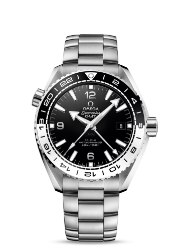 Omega Seamaster Planet Ocean 600M Co-Axial 43.5 Master Chronometer GMT Stainless Steel / Black White / Bracelet 215.30.44.22.01.001