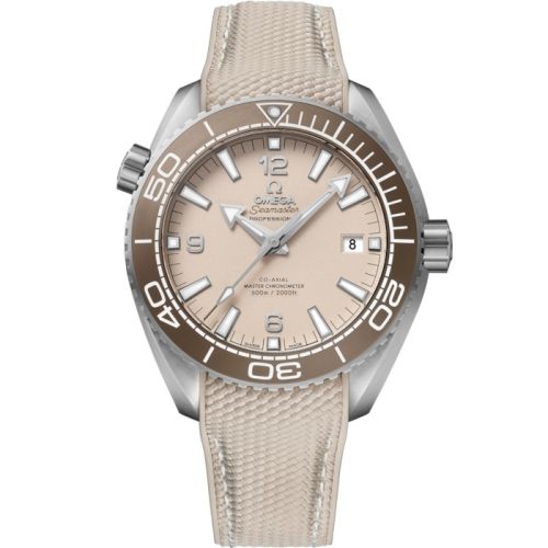 Omega Seamaster Planet Ocean 600M Co-Axial 43.5 Master Chronometer Stainless Steel / Beige / Rubber 215.32.44.21.09.001