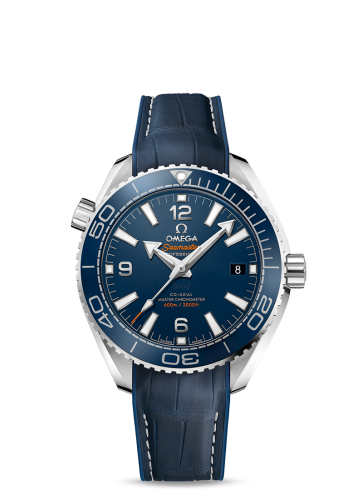 Omega Seamaster Planet Ocean 600M Co-Axial 39.5 Master Chronometer Stainless Steel / Blue / Alligator 215.33.40.20.03.001