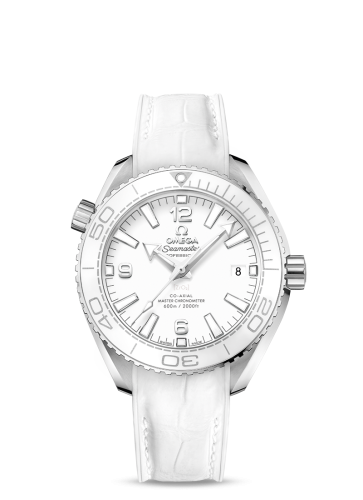 Omega Seamaster Planet Ocean 600M Co-Axial 39.5 Master Chronometer Stainless Steel / White / Alligator 215.33.40.20.04.001