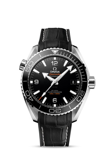 Omega Seamaster Planet Ocean 600M Co-Axial 43.5 Master Chronometer Stainless Steel / Black / Alligator 215.33.44.21.01.001