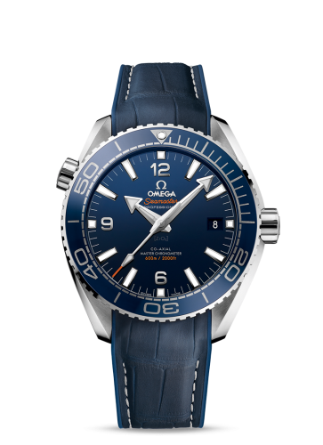Omega Seamaster Planet Ocean 600M Co-Axial 43.5 Master Chronometer Stainless Steel / Blue / Alligator 215.33.44.21.03.001