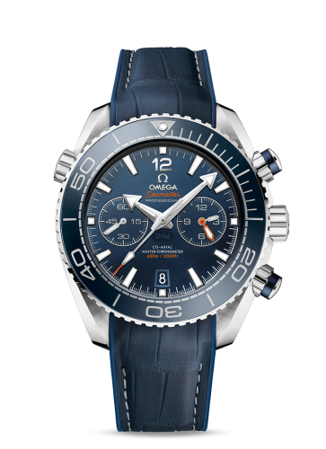 Omega Seamaster Planet Ocean 600M Co-Axial 45.5 Master Chronometer Chronograph Stainless Steel / Blue / Alligator 215.33.46.51.03.001