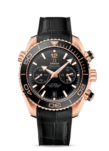 Omega Seamaster Planet Ocean 600M Co-Axial 45.5 Master Chronometer Chronograph Sedna Gold / Black / Alligator 215.63.46.51.01.001