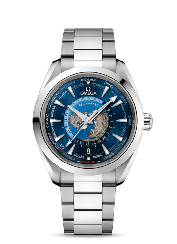 Omega Seamaster Aqua Terra 150M Master Chronometer 43 Worldtimer Stainless Steel / Blue / Bracelet 220.10.43.22.03.001