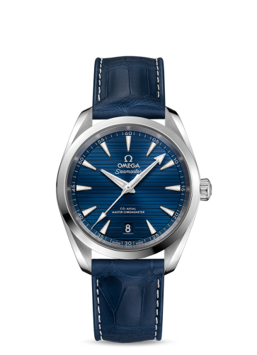 Omega Seamaster Aqua Terra 150M Master Chronometer 38 Stainless Steel / Blue / Alligator 220.13.38.20.03.001