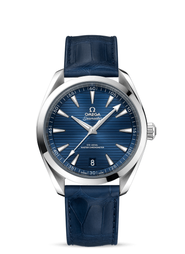 Omega Seamaster Aqua Terra 150M Master Chronometer 41 Stainless Steel / Blue / Alligator 220.13.41.21.03.003