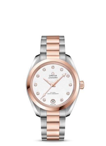Omega Seamaster Aqua Terra 150M Master Chronometer 34 Stainless Steel / Sedna Gold / Silver / Bracelet 220.20.34.20.52.001