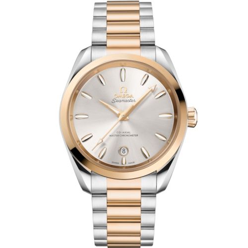 Omega Seamaster Aqua Terra 150M Shades Master Chronometer 38 Stainless Steel - Moonshine Gold / Silver / Bracelet 220.20.38.20.02.002