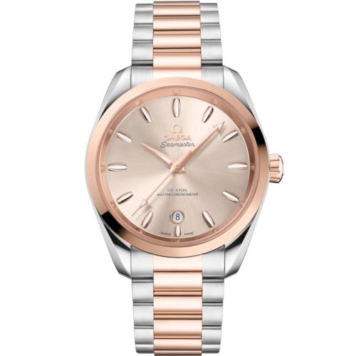 Omega Seamaster Aqua Terra 150M Shades Master Chronometer 38 Stainless Steel - Sedna Gold / Linen / Bracelet 220.20.38.20.09.001