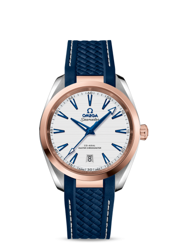Omega Seamaster Aqua Terra 150M Master Chronometer 38 Stainless Steel / Sedna Gold / Silver / Rubber 220.22.38.20.02.001